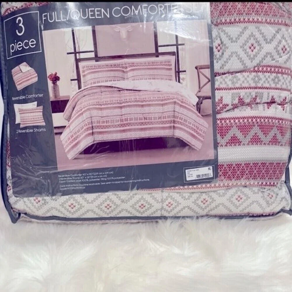 PEM AMERICA Holiday Fair Isle 2-Pc. Reversible Full/Queen Comforter Set bedding